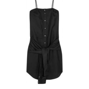 Like New $595 🔥 Alexander Wang Cami Tie-Sleeve Silk Dress 💯 Silk